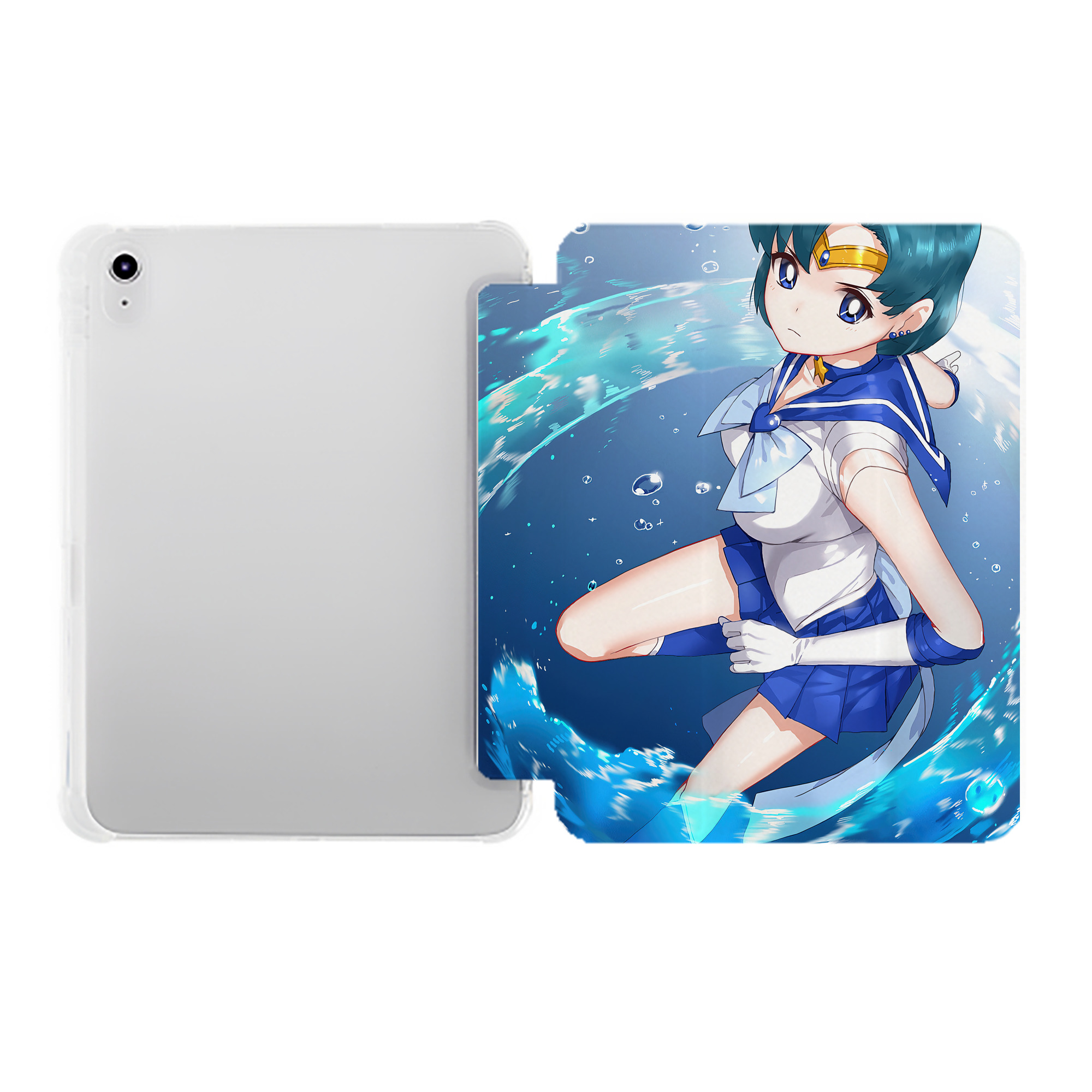 （画像用） 美少女戦士セーラームーン Sailor Moon IPad ケース ペン収納付き 三つ折りスタンド PUレザー×シリコン 対応機種9.5/10.5/10.9インチ